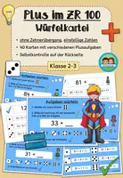 Vorschau - Spiele - Plus im Zahlenraum 100 - Würfelkartei: einstellige Zahlen, ohne Zehnerübergang (Klasse 2) - Deckblatt