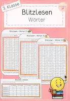 Vorschau - Arbeitsblätter - Blitzlesen - Wörter - 3. Klasse - Deckblatt
