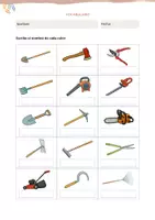 förhandsvisning - Castellano - Vocabulario herramientas de jardinería (ejercicios) - sida 2