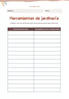 förhandsvisning - Castellano - Vocabulario herramientas de jardinería (ejercicios) - sida 3
