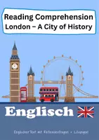 Vorschau - Arbeitsblätter - Reading Comprehension – London: A City of History and Modern Life – Textverständnis Englisch - Deckblatt