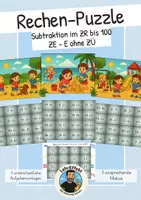 Vorschau - Mal- und Bastelvorlagen - Komplettpaket Rechen-Puzzle - Zahlenraum 100 - Seite 1