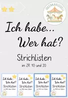 Vorschau - Spiele - Strichlisten im ZR 10 und 20 – Ich habe, wer hat? - Deckblatt