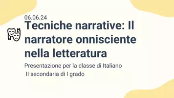 anteprima - Presentazioni / Lavagne - Presentazione: Il narratore onnisciente nella letteratura - Pagina 1
