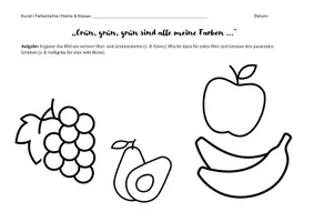 Vorschau - Arbeitsblätter - Mischübung Klasse 5 / Kunst: Grüntöne - Seite 1