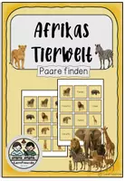 Vorschau - Spiele - Afrikas Tierwelt - Paare finden - Deckblatt