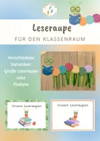 Vorschau - Arbeitsblätter - Leseraupe für den Klassenraum - Große Leseraupe / Plakate - Deckblatt