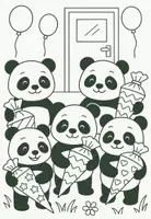 Vorschau - Mal- und Bastelvorlagen - Pandaklasse - 25 Ausmalbilder - Seite 3