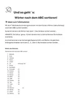 Vorschau - Arbeitsblätter - Wörter nach dem Alphabet sortieren. Tafelmaterial - Seite 2