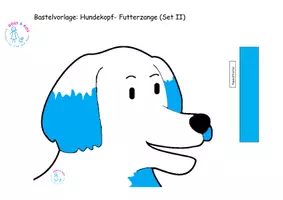 Vorschau - Arbeitsblätter - Bastelvorlage: Hundekopf-Futterzange Set II - Seite 2