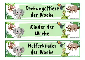 Vorschau - Anderer Materialtyp - Klassenmotto Dschungelklasse: Kinder der Woche - Seite 2