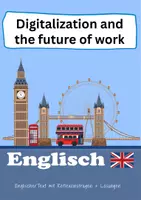 Vorschau - Arbeitsblätter - Reading Comprehension 🤖 Digitalization and the Future of Work - Deckblatt