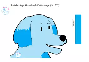 Vorschau - Arbeitsblätter - Bastelvorlage: Hundekopf-Futterzange Set III - Seite 2