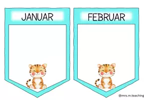 Vorschau - Anderer Materialtyp - Tigerklasse: Geburtstagskalender Wimpelkette Klassenraum Deko - Seite 2