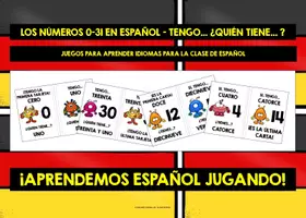 Vorschau - Spiele - SPANISH NUMBERS 0-31 TENGO... ¿QUIÉN TIENE... ? FREEBIE - Seite 1