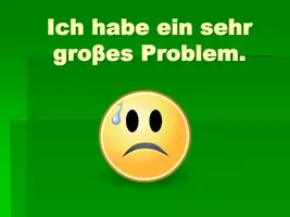 Vorschau - Präsentationen/Tafelbilder - Präsentation "Ich habe ein sehr großes Problem" - Bildergeschichte und Diskussion - Deckblatt