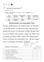 Vorschau - Unterrichtsreihen - Texte knacken. Thema: Tiere im Winter. Lesen und Schlüsselwörter markieren. Leseverständnis - Seite 3