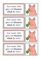Vorschau - Bildkarten - Glücksschwein. Karte und Bild zum Schulstart, zur Einschulung, zu Neujahr und zum Geburtstag - Seite 3