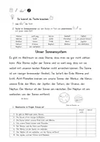 Vorschau - Arbeitsblätter - Texte knacken. Thema: Weltall und Planeten. Schlüsselwörter markieren. Leseverständnis - Seite 3