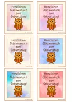Vorschau - Bildkarten - Geburtstagsglückwünsche - Eulenklasse - Seite 2