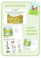 Vorschau - Fördermaterial/Inklusion - Vorlese-Klettbuch: Auf dem Bauernhof - Deckblatt
