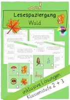 Vorschau - Arbeitsblätter - Lesespaziergang Wald - Deckblatt