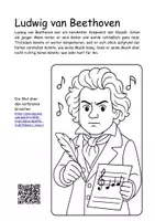 Vorschau - Mal- und Bastelvorlagen - Mandala Ludwig van Beethoven - Seite 1