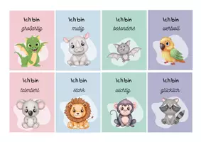 Vorschau - Bildkarten - Mutmachkarten Tiere - Seite 2