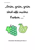 Vorschau - Arbeitsblätter - Mischübung Klasse 5 / Kunst: Grüntöne - Deckblatt