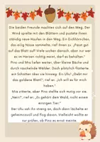 Vorschau - Arbeitsblätter - Lesetext / Herbstgeschichte - Pino entdeckt den Zauber des Herbstes - Seite 3