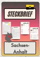 Vorschau - Arbeitsblätter - Steckbrief Sachsen-Anhalt - Infotext mit Vorlage + Lösungen - Deckblatt