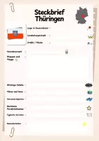 Vorschau - Arbeitsblätter - Materialpaket Steckbriefe ALLE BUNDESLÄNDER | Steckbriefvorlage - Infotext (2 Seiten) - inkl. Lösungen - Seite 2