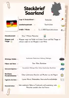 Vorschau - Arbeitsblätter - Steckbrief Saarland - Infotext mit Vorlage + Lösungen - Seite 2