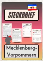 Vorschau - Arbeitsblätter - Steckbrief Mecklenburg-Vorpommern - Infotext mit Vorlage + Lösungen - Deckblatt
