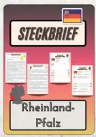 Vorschau - Arbeitsblätter - Steckbrief Rheinland-Pfalz - Infotext mit Vorlage + Lösungen - Deckblatt