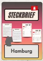 Vorschau - Arbeitsblätter - Steckbrief Hamburg - Infotext mit Vorlage + Lösungen - Deckblatt