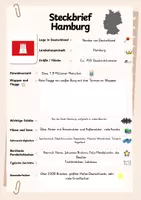 Vorschau - Arbeitsblätter - Steckbrief Hamburg - Infotext mit Vorlage + Lösungen - Seite 2