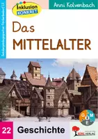 Vorschau - Arbeitsblätter - Das Mittelalter | Sonderpädagogisches Fördermaterial, Ritter, Burgen, Inklusion, Differenzierung, Niveaustufen | Geschichte Sachunterricht Förderschule Grundschule Klasse 3-10 - Deckblatt