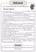 Vorschau - Arbeitsblätter - Lückentext Sachsen-Anhalt + Lösungen - Deckblatt