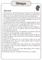 Vorschau - Arbeitsblätter - Lückentext Saarland + Lösungen - Seite 1