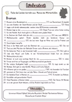 Vorschau - Arbeitsblätter - Lückentext Bremen + Lösungen - Deckblatt