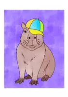 Vorschau - Mal- und Bastelvorlagen - Lama & Capybara – Kunstvorlagen mit Accessoires zum Ausdrucken - Seite 1