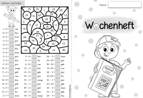 Vorschau - Stationenlernen - Zahlenraum 100 | Mathe Wochenheft 1 - Seite 1