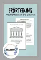 Vorschau - Poster - Argumentieren in drei Schritten - Erörterung - Poster und Argumenttypen - Deckblatt