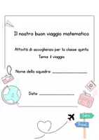 anteprima - Materiale interattivo - Viaggio in quinta - accoglienza matematica - Pagina 1