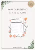 Vista previa - Para docentes: organización, planificación y formación - Hoja de registro de datos del alumno - Portada