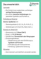 Vorschau - Spiele - Domino Chemie: Elementsymbole und Verbindungen - Seite 1