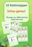 Vorschau - Arbeitsblätter - Schau genau! 10 Klettmappen zur visuellen Wahrnehmung - Deckblatt