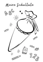 Vorschau - Arbeitsblätter - Schultüte und Schulranzen Arbeitsblatt - Deckblatt
