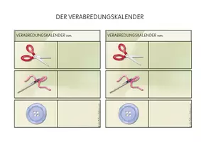 Vorschau - Bildkarten - Verabredungskalender mit Symbolen für den textilen Unterricht - Seite 2